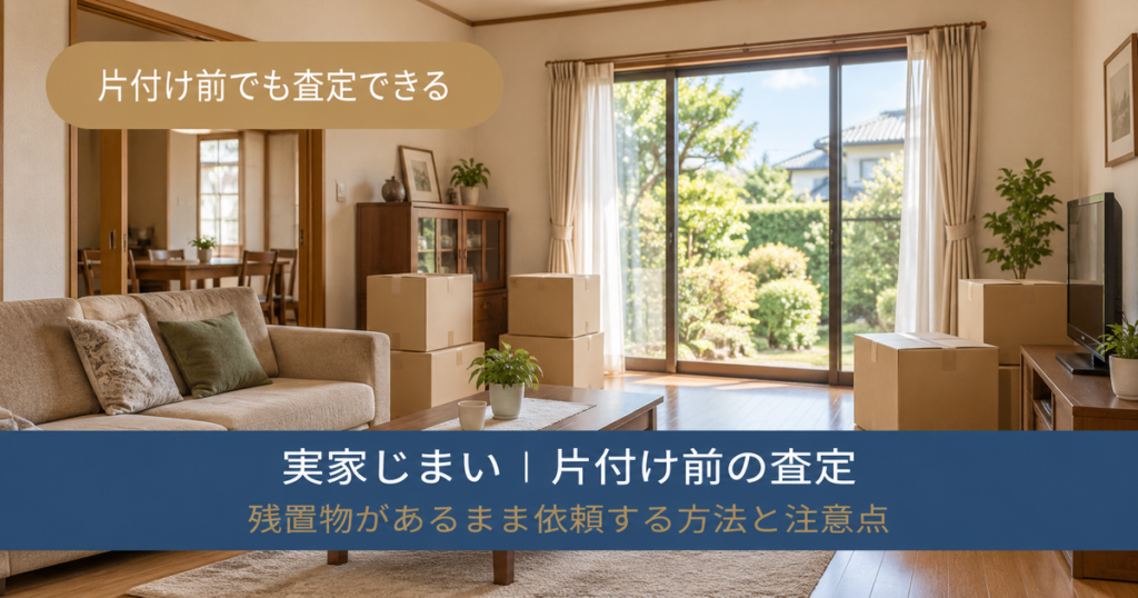実家を片付ける前に残置物があるまま査定を依頼する方法